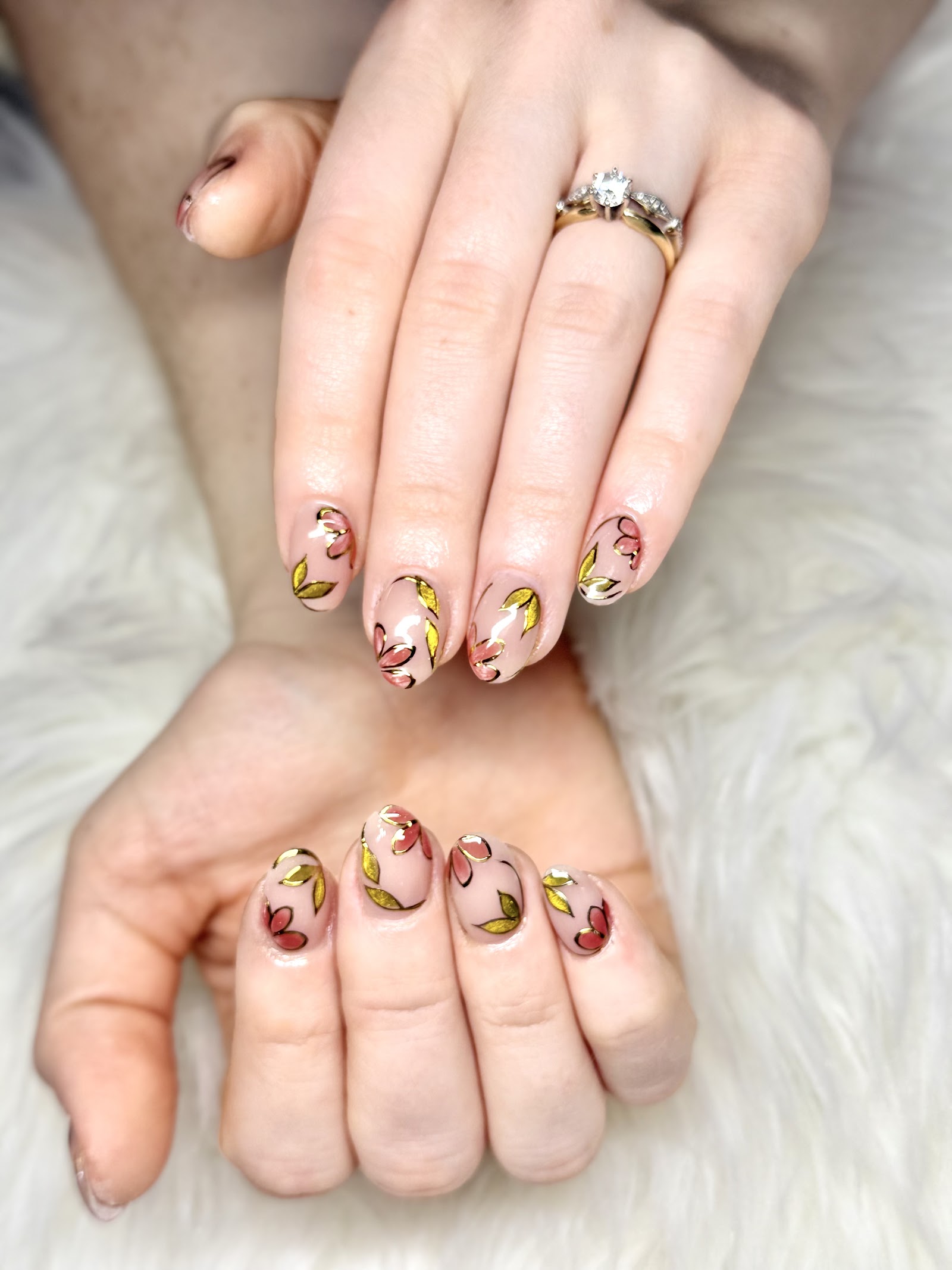 Sunflower nails nail photo 7